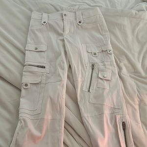 White cargo capris size 4